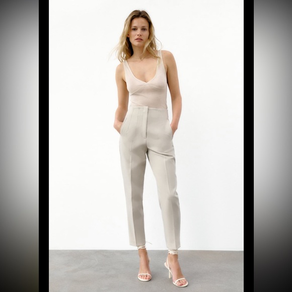 NWT ZARA HIGH WAISTED PANTS ❤️BEST SELLER❤️ - Picture 2 of 13
